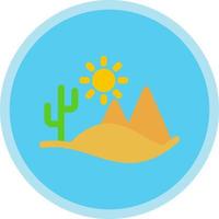 diseño de icono de vector de paisaje desértico