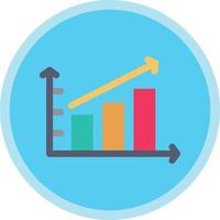 Escalating Bar Graph Vector Icon Design