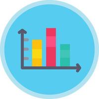 Stacked Bar Chart Vector Icon Design