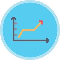 Rising Line Graph Vector Icon Design