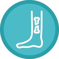 Broken Leg Vector Icon Design