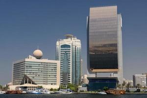 DUBAI, UAE - OCTOBER 2012 Harbor Dubai Skyline cityscape photo