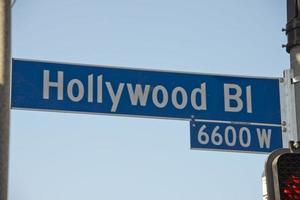 LA Hollywood Boulevard street sign photo