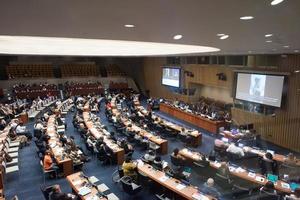 NEW YORK - USA - 11 JUNE 2015 delegates discussing at the united nation photo