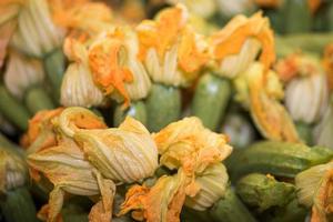 Zucchini Vegetable on sale at Market photo