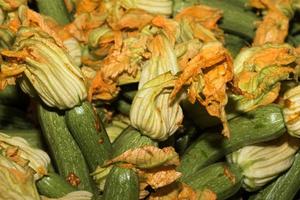 Zucchini Vegetable on sale at Market photo