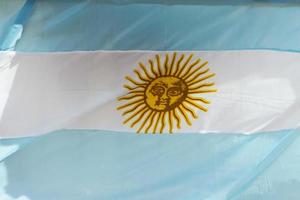 argentina flag blue white and sun photo