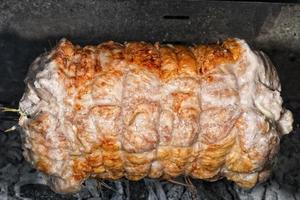 veal roast on barbecue photo