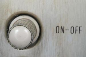 Vintage on off control knob photo