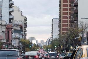 buenos aires street traffic jam photo