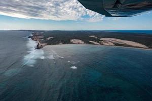 steep point blue ocean aerial view in shark bay Australia photo
