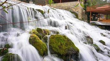 Long Exposure River Landscape During Fall photo