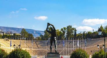 Atenas Ática Grecia 2018 famoso panatenaico estadio de el primero olímpico juegos Atenas Grecia. foto