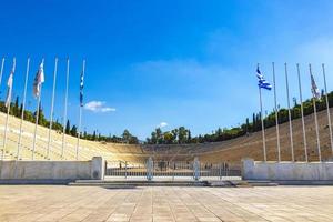 Athens Attica Greece 2018 Famous Panathenaic Stadium of the first Olympic Games Athens Greece. photo