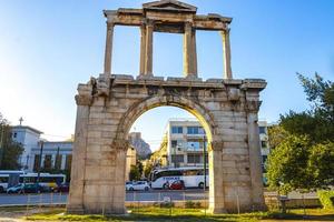 Athens Attica Greece 2018 Olympieion Historic buildings and ruins of a temple Athens Greece. photo