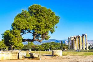 Athens Attica Greece 2018 Olympieion Historic buildings and ruins of a temple Athens Greece. photo