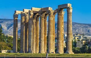 Athens Attica Greece 2018 Olympieion Historic buildings and ruins of a temple Athens Greece. photo