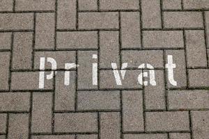 paving stones with the german word private photo