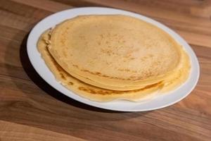 pancakes on a plate in the kitchen photo