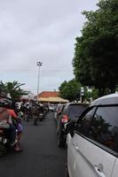 Tegal, December 2022. The atmosphere of the Tegal city square in the afternoon with many tourists visiting. photo