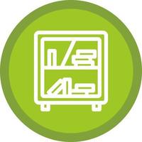 Bookshelf Vector Icon Design