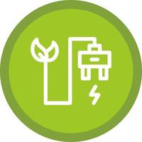 Eco Power Socket Vector Icon Design