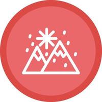 Snow Landscape Vector Icon Design