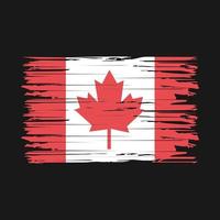 trazos de pincel de bandera de canadá vector