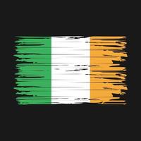 trazos de pincel de bandera de irlanda vector