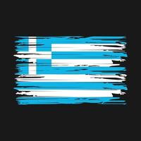 trazos de pincel de bandera de grecia vector