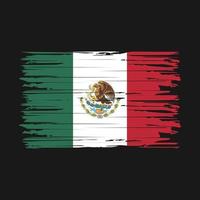 Mexico Flag Brush Strokes vector