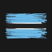 Botswana Flag Brush Strokes vector