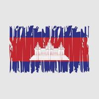 Cambodia Flag Brush Vector Illustration