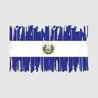 El Salvador Flag Brush Vector Illustration
