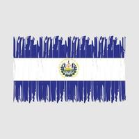 El Salvador Flag Brush vector