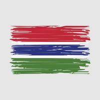 Gambia Flag Brush Strokes vector