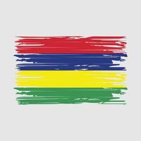 Mauritius Flag Brush Strokes vector