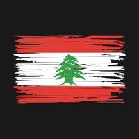 Lebanon Flag Brush Strokes vector