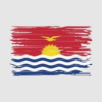 trazos de pincel de bandera de kiribati vector