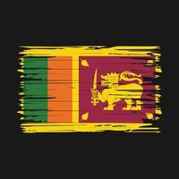 trazos de pincel de bandera de sri lanka vector