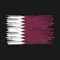 trazos de pincel de la bandera de qatar vector