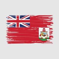 trazos de pincel de la bandera de Bermudas vector