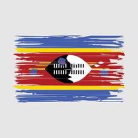 trazos de pincel de bandera de swazilandia vector