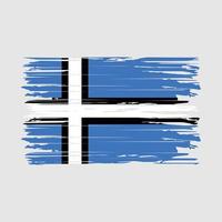trazos de pincel de bandera de estonia vector