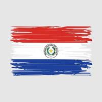 trazos de pincel de bandera de paraguay vector