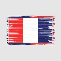 France Flag Brush Strokes vector