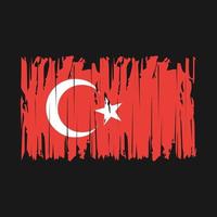 Turkey Flag Brush Vector Illustration