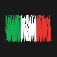 Italy Flag Brush Vector Illustration