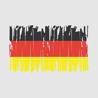Ilustración de vector de cepillo de bandera de Alemania