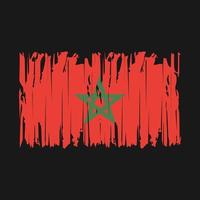 Ilustración de vector de pincel de bandera de marruecos